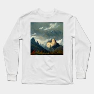 Castle in the misty peaks III Long Sleeve T-Shirt